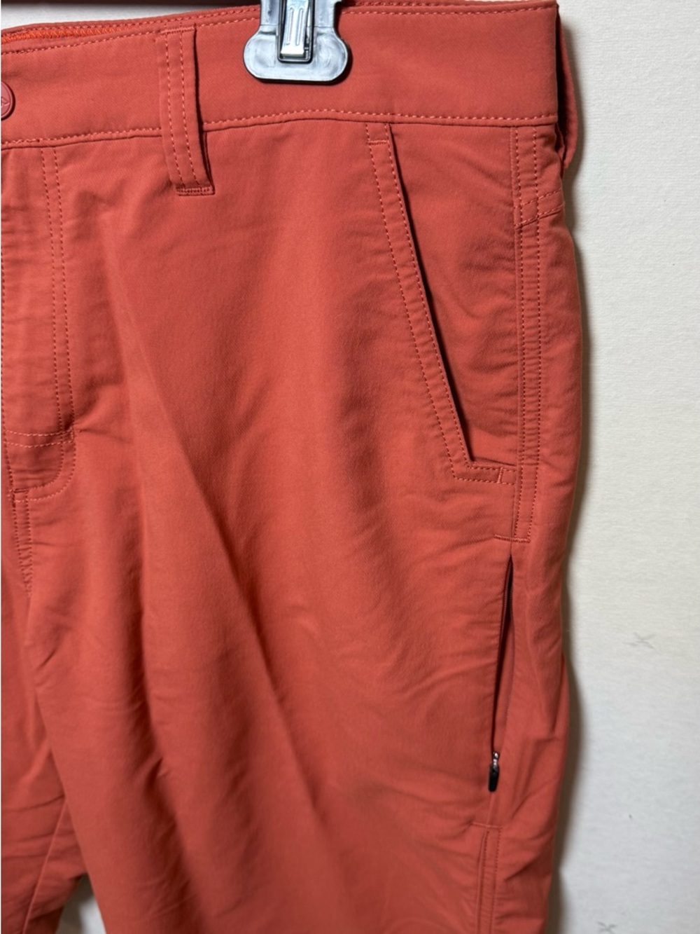 Alpine Design Men's Rust Red Flat-Front Performance Shorts - Picture 4 of 5